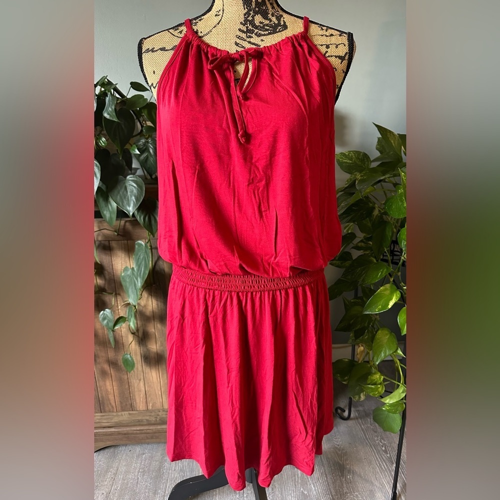Lascana Red Sleeveless Tie Neck dress, size 6/38. NWT. - Picture 3 of 4